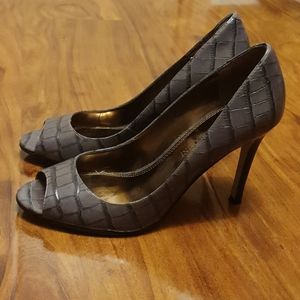 Enzo Angiolini Printed Peep Toe Pumps, sz 5